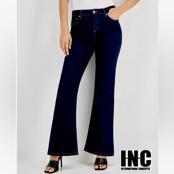 50% OFF! NWT $70 INC. Flare Jeans Sz 4 (28) LONG Inseam 33” Dark Wash - Picture 12 of 12